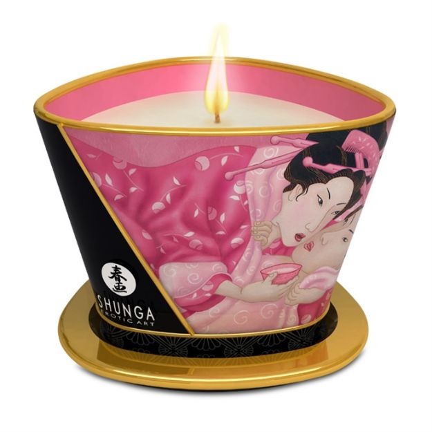 Picture of SHUNGA MASSAGE CANDLE ROSES PETALS