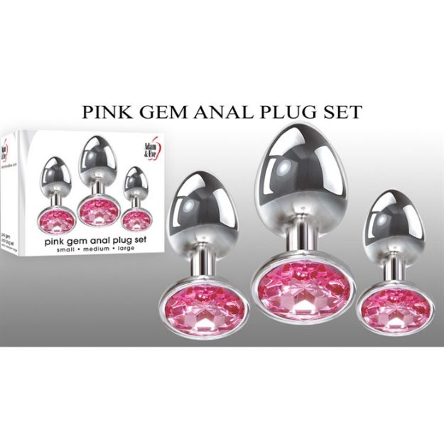 Picture of PINK GEM ANAL PLUG SET