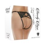 Picture of CRISS-CROSS CROTCHELSS PANTY, BLACK