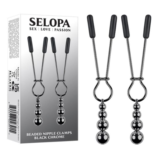 Picture of Beaded Nipple Clamps - Black Chrome