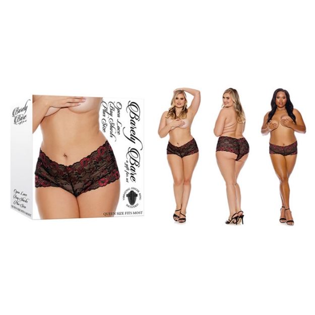 Picture of Open Lace Boy Shorts - Plus Size