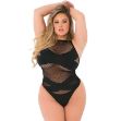 Picture of PINK LIPSTICK X-RATED SEAMLESS BODYSUIT - BLACK Q/S