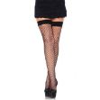 Picture of LEG AVENUE SPANDEX INDUSTRIAL FISHNET THIGH HIGHS BLK - Q/S