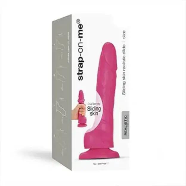 Picture of STRAP-ON-ME SLIDING SKIN DILDO M - Fuchsia