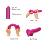 Picture of STRAP-ON-ME SLIDING SKIN DILDO M - Fuchsia