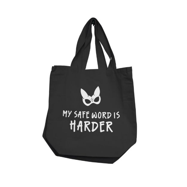 Picture of MY SAFE WORD IS HARDER REUSABLE BAG