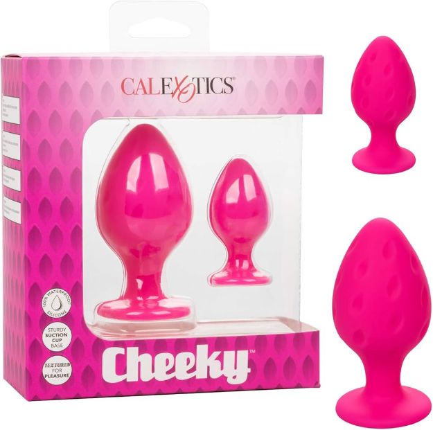 Picture of Cheeky Textured Butt Plug Set Pink