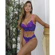 Picture of Simply Seductive - 2pc Set Under Lace with Lace - Blue - Large