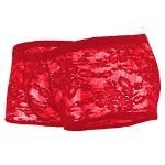 Picture of Male Power Stretch Lace Mini Short Red - Small