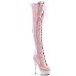 Picture of DELIGHT STILETTO BOOT - HOLOGRAPHIC PINK