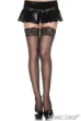 Picture of Music Legs - Silicone Lace Top Sheer Thigh Highs - O/S Black