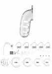 Picture of SHOTS - MANCAGE - MODEL 12 - CHASTITY - 5.5" - COCK CAGE & PLUG - TRANSPARENT