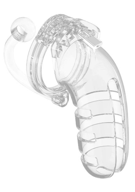 Picture of SHOTS - MANCAGE - MODEL 12 - CHASTITY - 5.5" - COCK CAGE & PLUG - TRANSPARENT
