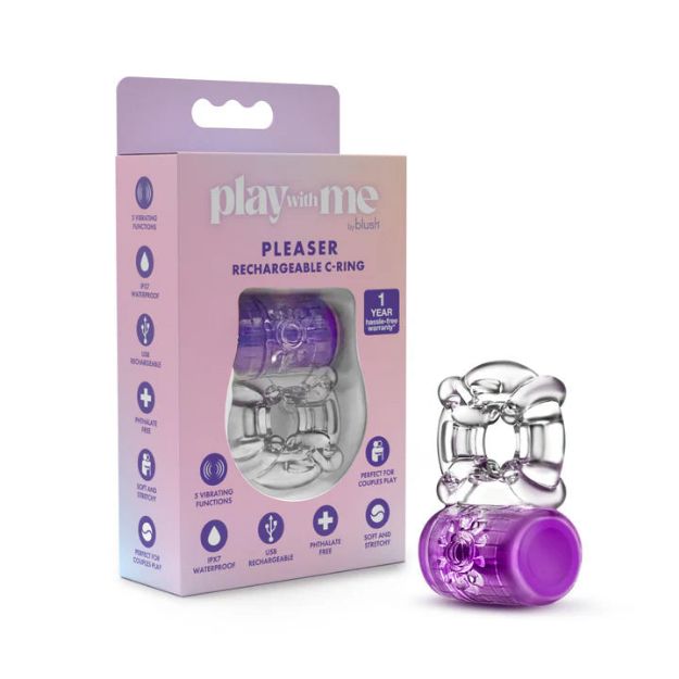 Picture of Play With Me - Rechargeable Vibrating Penis Ring Purple