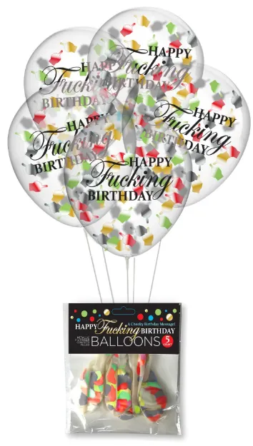 Picture of Happy F'ing Birthday Confetti Balloons