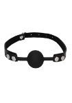 Picture of Ouch! B&W Silicone Ball Gag W/ Adjustable Bonded Leather Straps - Black