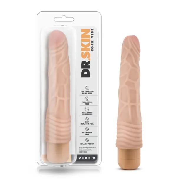 Picture of Dr. Skin Cock Vibe 2 - Vibrating 9" Beige 