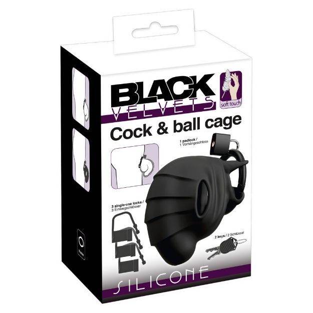 Picture of BLACK VELVETS - Cock & Ball Cage