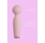 Picture of Euphoria - Compact Wand Vibrator - Powder Pink