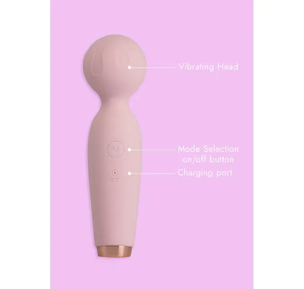 Picture of Euphoria - Compact Wand Vibrator - Powder Pink
