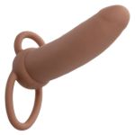 Picture of PERFORMANCE MAXX RECHARGEABLE THICK DUAL PENETRATOR 5" - BROWN