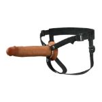 Picture of FANTASY X-TENSIONS ELITE 9" SILICONE HOLLOW STRAP-ON DUAL DENSITY - BROWN
