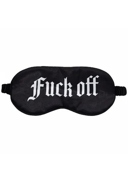 Picture of OUCH! Black Satin Printed Mask - Fuck Off