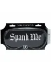 Picture of OUCH! BLACK SATIN PRINTED MASK - SPANK ME