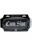 Picture of OUCH! BLACK SATIN PRINTED MASK - CUM SLUT