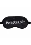 Picture of OUCH! BLACK SATIN PRINTED MASK - SUCK DON'T BITE