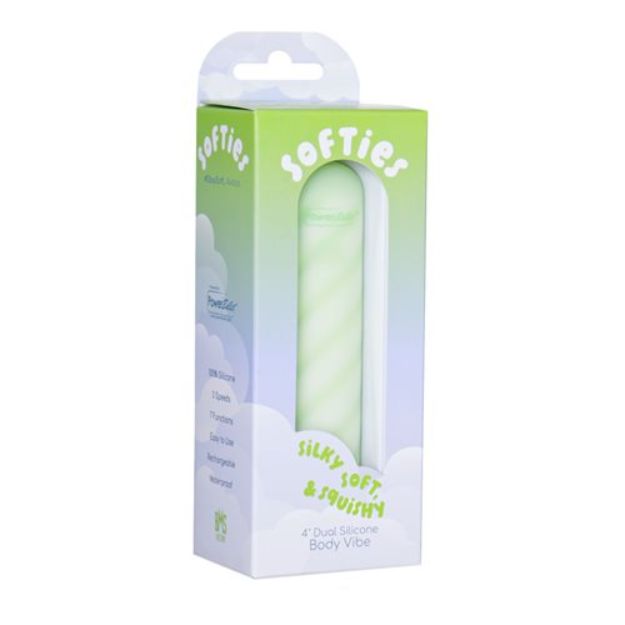 Picture of SOFTIES - DUAL SILICONE BULLET - GREEN SWIRL