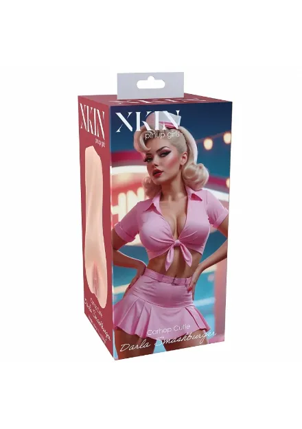 Picture of XKIN PINUP GIRLS - CARHOP CUTIE - DARLA SMASH BURGER PEACH