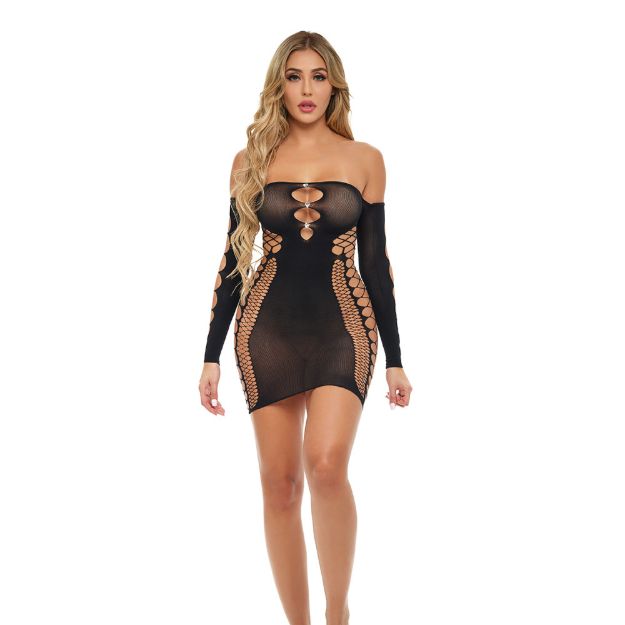 Picture of PINK LIPSTICK – DRESS DIAMOND DRIPPIN – BLACK