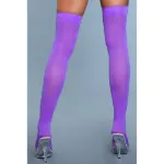 Picture of Be- Wicked - Opaque Nylon Thigh Highs - Purple
