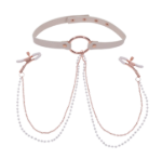Picture of Sex & Mischief - Peaches 'n CreaMe Collar with Nipple Clamps