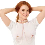 Picture of Sex & Mischief - Peaches 'n CreaMe Collar with Nipple Clamps
