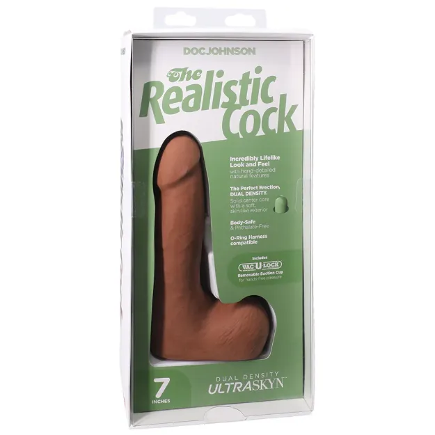 Picture of The Realistic 7 Inch Cock with Balls - Caramel