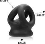 Picture of Oxballs - Tri-Squeeze 3-Ring Ballstretching Sling - Black Ice