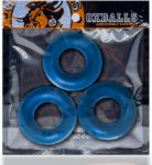 Picture of OXBALLS - FAT WILLY 3 PACK JUMBO COCKRINGS - BLUE