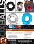 Picture of OXBALLS - 6-PACK SPORT COCKRING - CLEAR
