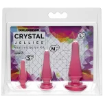Picture of DOC JOHNSON - CRYSTAL JELLIES - ANAL INITIATION 3 PIECE KIT - PINK